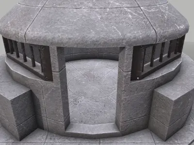 Military Bunker 9 Low-poly 3D model