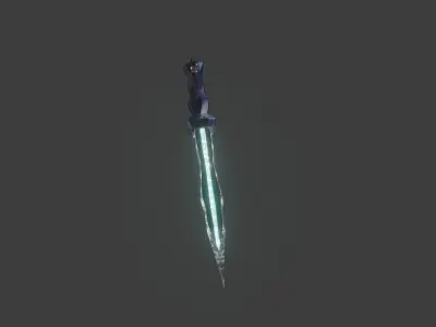 lowpoly game assets sword Free low-poly 3D model