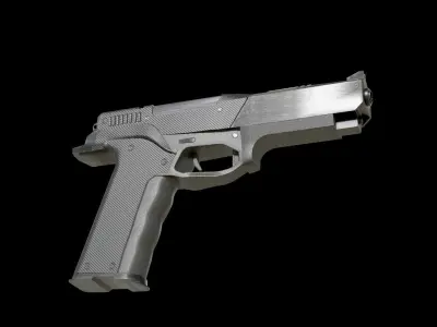 Handgun Low-poly 3D model order