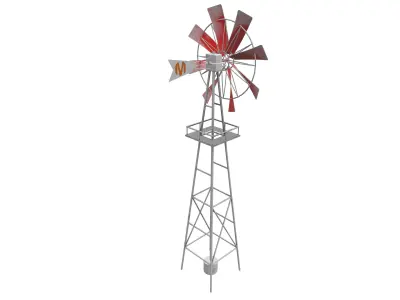 Wind Mill  Low-poly 3D model