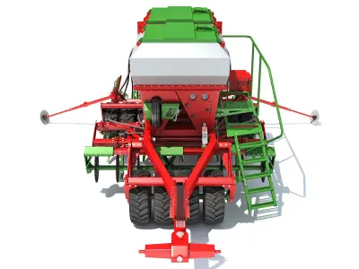 Trailed Planter Seeder 3D model
