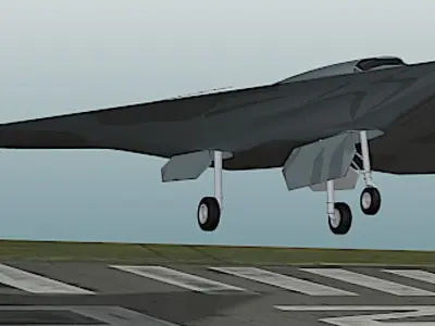 Boeing X-45C Phantom Ray UAV Free low-poly 3D model