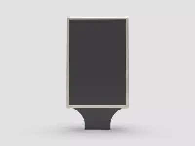 Style advertisement close to a urban street in city 3D model 6