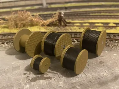 Model Railway - Cable Drums with and without Cable 3D print model