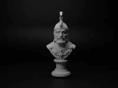 Inca Warrior Bust Chess 3D print model shop
