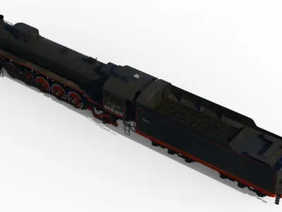 Steam locomotive FD class  3D model
