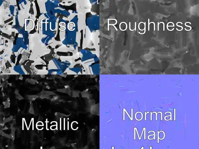 Toy Boat Model White Blue Hull Design Low-poly 3D model