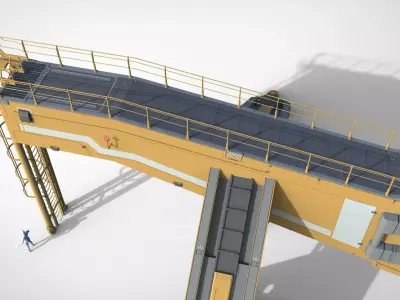 Sci-fi Architecture kitbash 58 3D model
