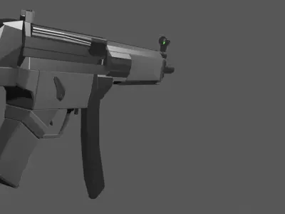 Mp5-LowPoly gun Free low-poly 3D model