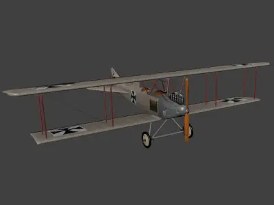 Albatros B II Free low-poly 3D model