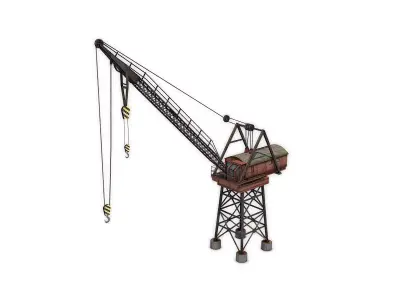 Dock crane Low-poly 3D model get