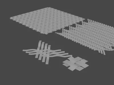 Bamboo weave pattern 3D model