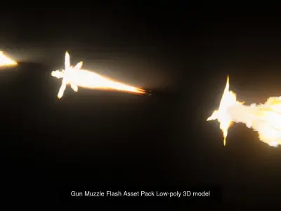 3D Muzzle Flash pack for guns