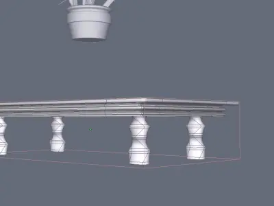 Antique table Low-poly 3D model