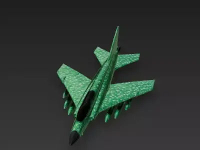 Gift-Wrapped Bomber Jet 3D Model Low-poly 3D model