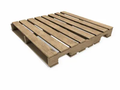 Wooden Pallet Low-poly PBR Free low-poly 3D model