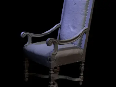 Furniture 002 - Historical armchair 3D print model