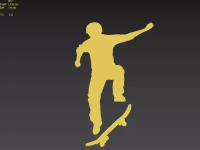 Skateboarding skateboarding  skateboarding teenagers 3D model