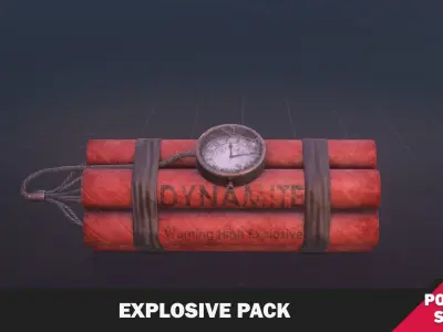 Explosive Pack  Low-poly 3D model
