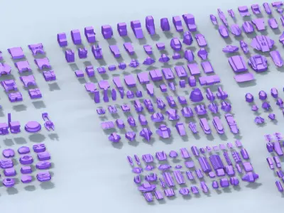 kitbash elements set 01 3D model
