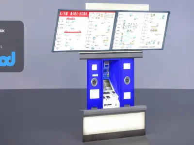 Japanese Railway Ticket Machine 3D model