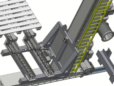 ASRS Stacker Crane - Automated Storage Retrieval System 3D model