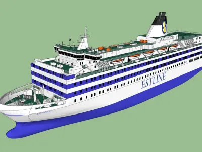 MS Estonia - Wasa King - Viking Sally - Trio Pack 3D model