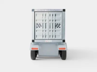HGV Container Truck And Trailer Black Electric Ride On Lorry Low-poly 3D model