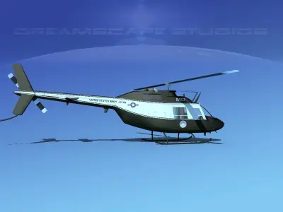 Bell OH-58B US Army Japan 3D model
