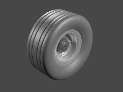 A Cartoon Truck Wheel and Tyre 3D model