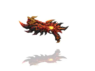 Infernal Gun Low-poly 3D model