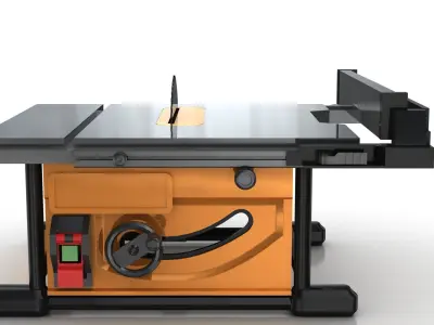 Table saw Low-poly 3D model buy