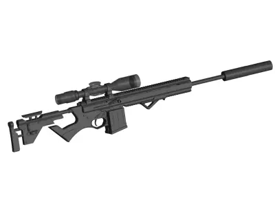 AR-15 Sniper RIFLE 3D model purchase