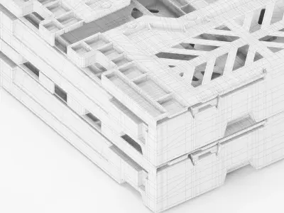 Photorealsitc Highpoly Folding Crate 3D model