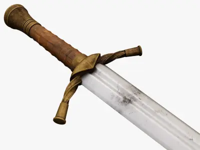 Medieval weapons Low-poly 3D model 8