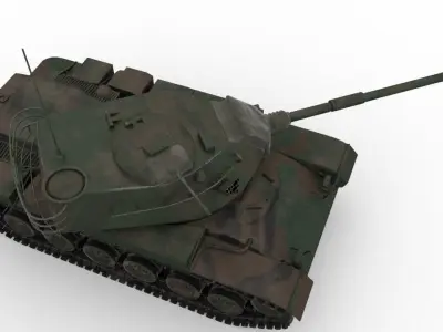 Low poly M60A3 Low-poly 3D model