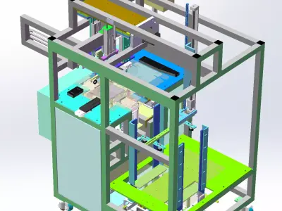 Small paper box folding machine 3D model