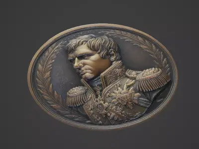 Napoleon Bonaparte Medallion 3D print model buy