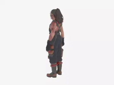 Detailed World of  Undead Fisherwoman 3D Model 3D model