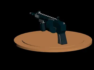 Striker Gun Low-poly 3D model