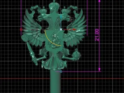 Gerb Russia 4 Russian Coat of arms 3D print model