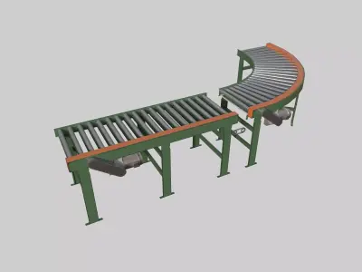 Chain Driven Live Conveyor Low-poly 3D model