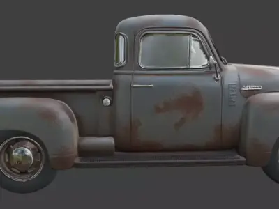 Vintage Rusty Pickup Truck 3D Model 3D model purchase