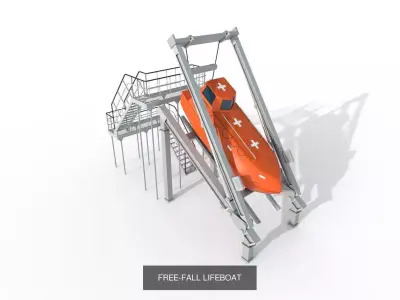 lifeboat 4 types 3D Model Pack