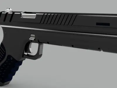 gun weapon bullet war police 3D model