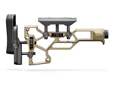 MDT SRS- Skeleton Rifle Buttstock Low-poly 3D model