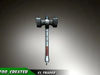 Fantasy Mace Lowpoly 3D Model Low-poly 3D model