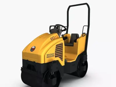 Wacker neuson rd12 Road Roller 3D model