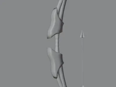 Bow and Arrow Low-poly 3D model buy