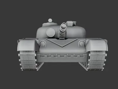 tank T72 Low-poly 3D model